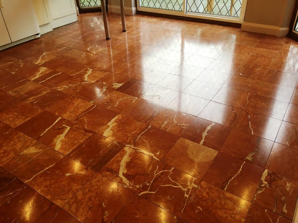 Marble Tiled Floor After Polishing Weybrige