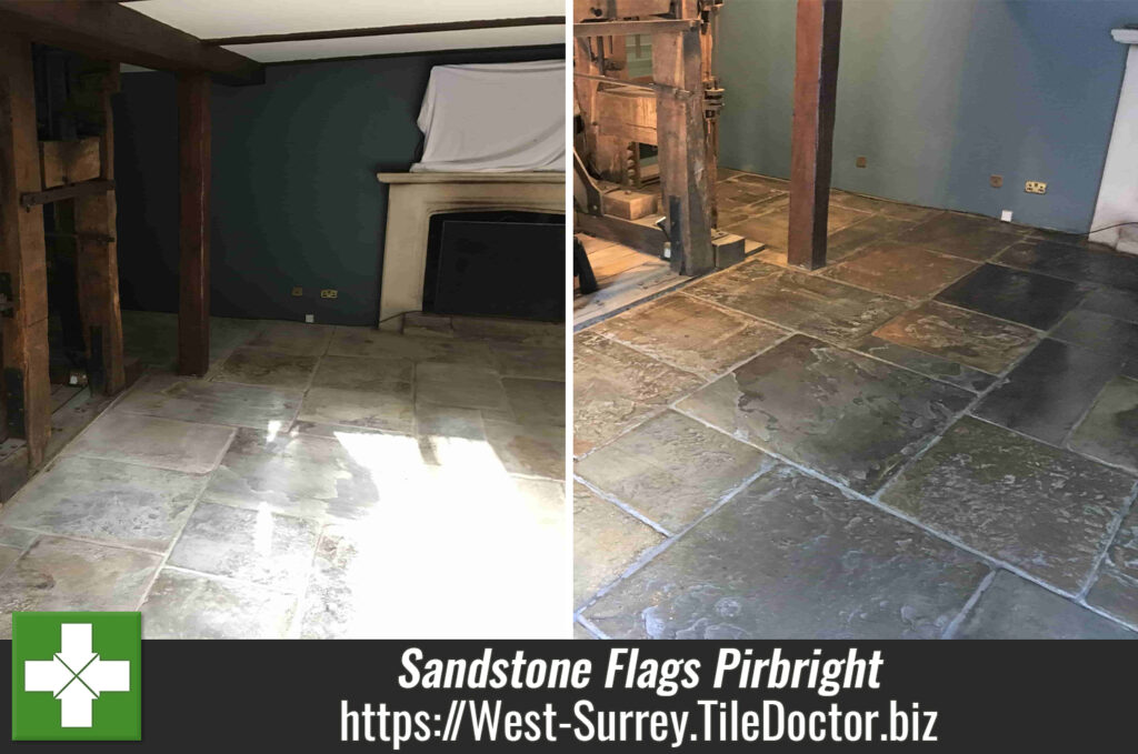 300 Year Old Sandstone Flagstone Floor Renovation Pirbright Mill