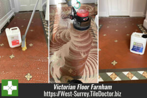 Victorian Tiled Hallway Floor Cleaning Sealing Farnham