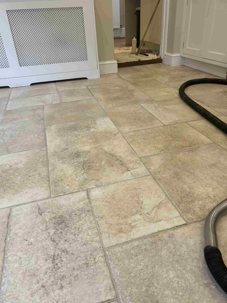 Ceramic Tiled Kitchen Floor After Cleaning Epsom