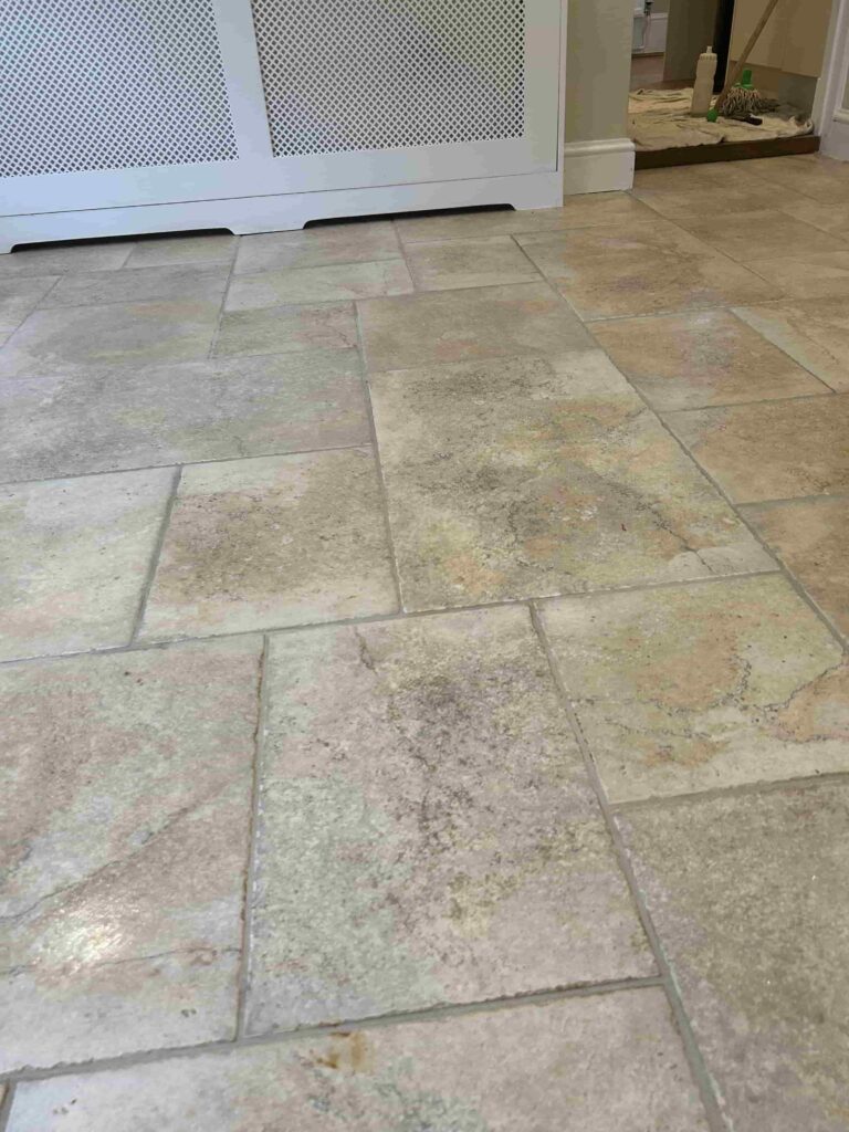Ceramic Tiled Kitchen Floor After Cleaning Epsom