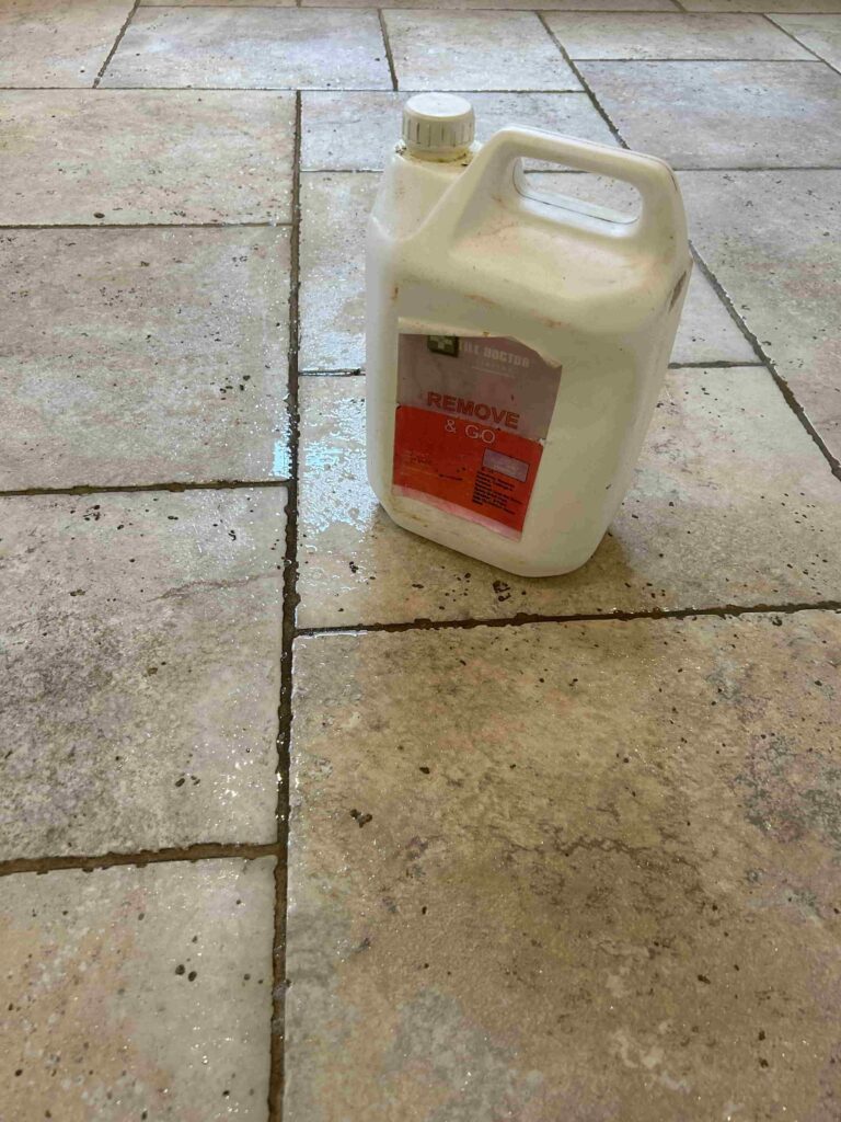 Ceramic Tiled Kitchen Floor During Cleaning Epsom
