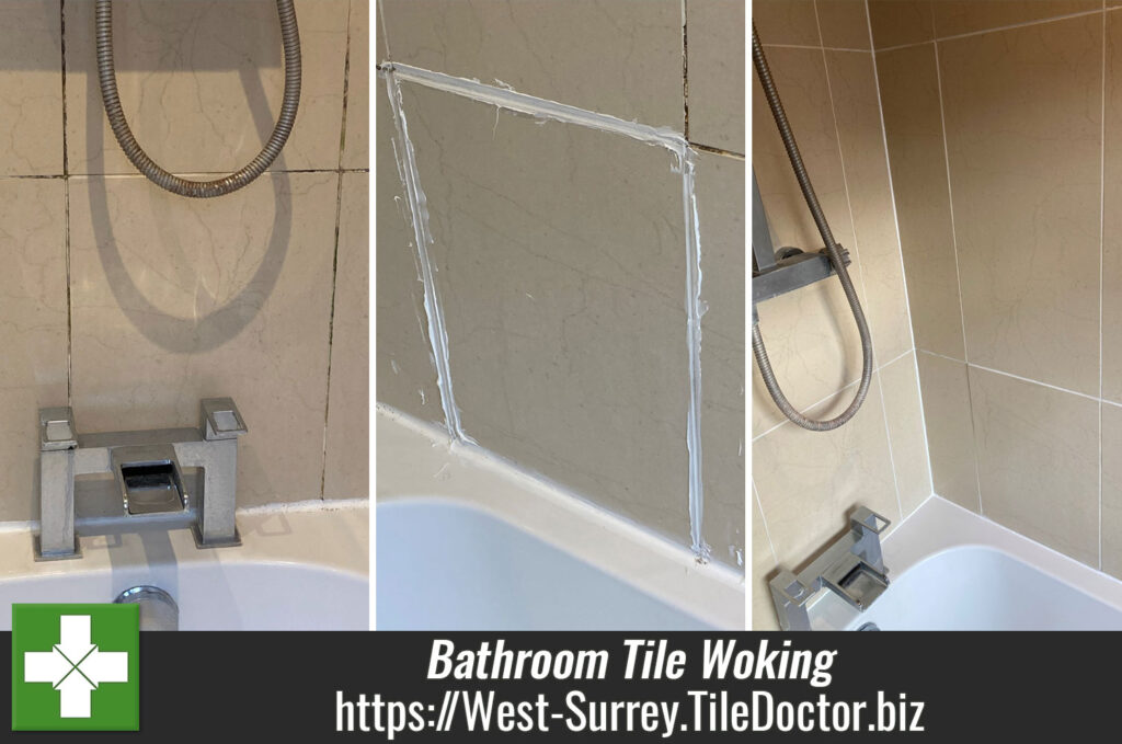 Ceramic Bath Tile and Grout Renovation Woking